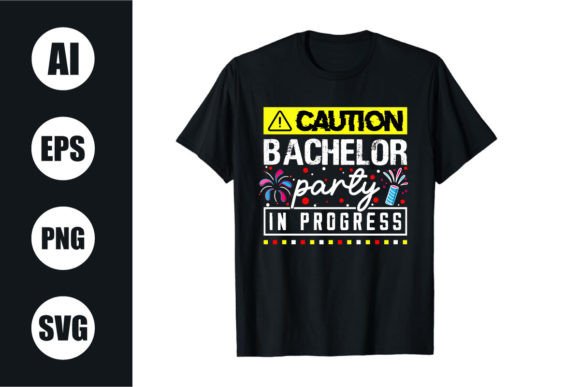 Download Bachelor Party Retro Wavy T Shirt Design - Retro Collection