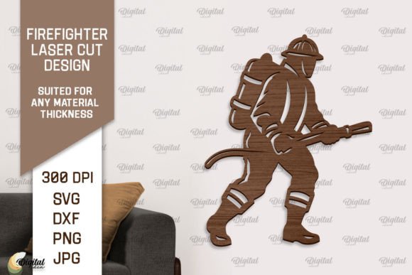 Download Firefighter Wooden Wall Decor Laser Cut - Wall decor Collection