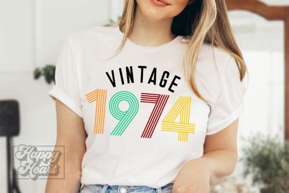 Download Vintage 1974 50th Birthday Retro SVG - Retro Collection