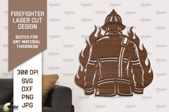 Download Firefighter Wooden Wall Decor Laser Cut - Wall decor Collection