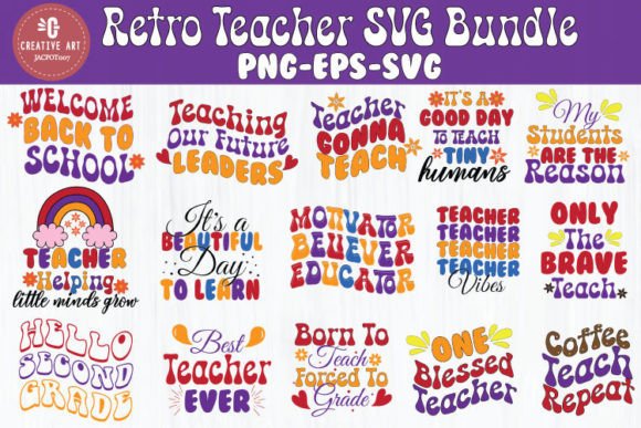 Download Retro Teacher SVG Bundle - Retro Collection