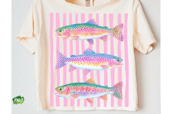 Download Colorful Trout PNG Sublimation Design - Png sublimation design Collection