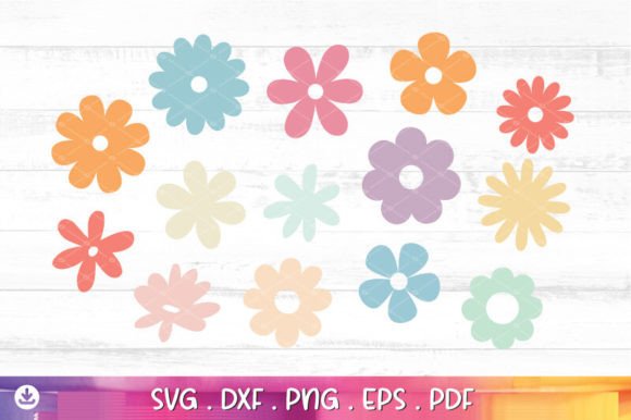 Download Retro Flowers Svg Bundle, Groovy Svg - Retro Collection