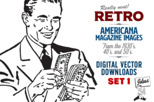 Download Retro Vector Images Set 1—Ad Cuts - Retro Collection