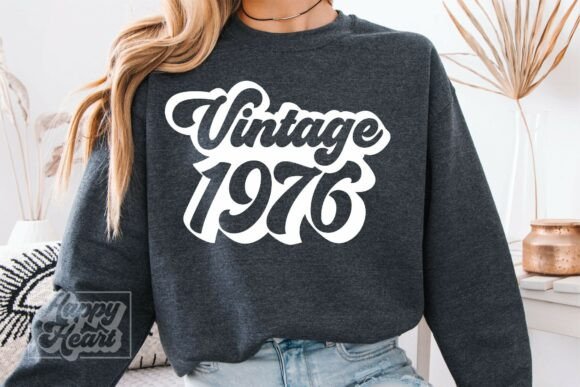 Download Retro Vintage 1976 50th Birthday SVG PNG - Retro Collection