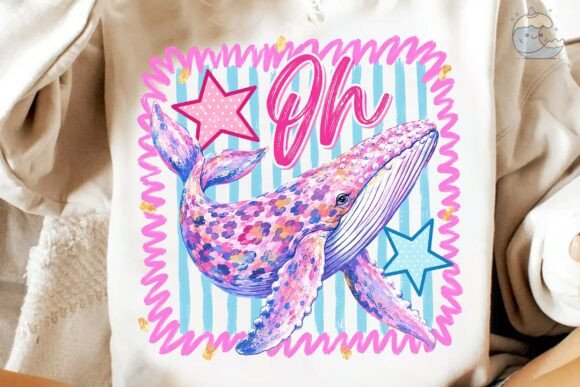 Download Pink Floral Whale PNG Sublimation Design - Png sublimation design Collection