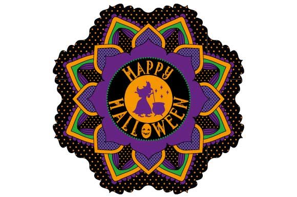 Download Happy Halloween Mandala Colored - Premium Bundle