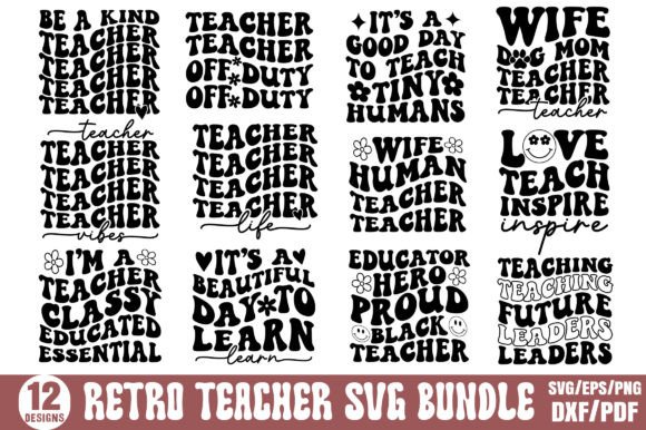 Download Retro Teacher SVG Bundle, Teacher SVG - Retro Collection
