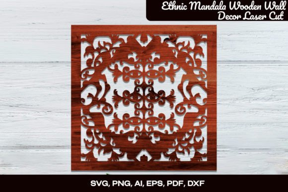 Download 3D Ethnic Mandala Wooden Wall Decor SVG - Wall decor Collection
