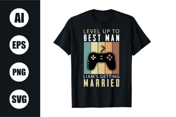 Download Bachelor Party Retro Wavy T Shirt Design - Retro Collection