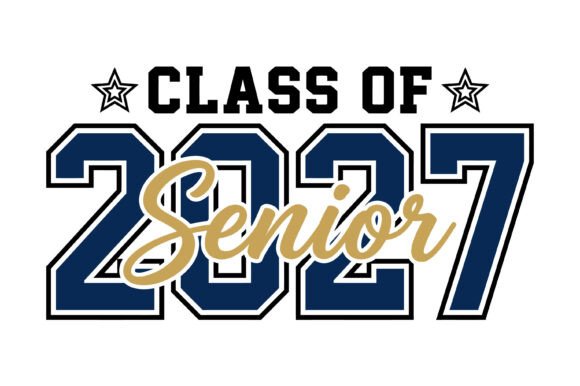 Download Class of 2027 Senior Navy Gold Script - Senior Collection