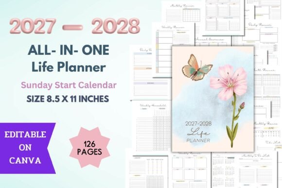 Download 2027-2028 All in One Life Planner - 2028 Collection