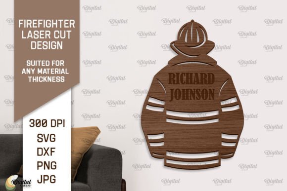Download Firefighter Wooden Wall Decor Laser Cut - Wall decor Collection