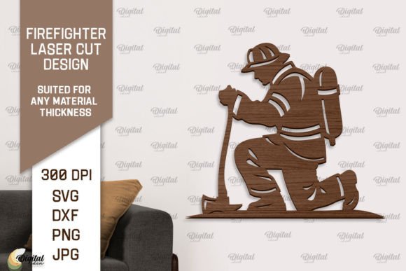 Download Firefighter Wooden Wall Decor Laser Cut - Wall decor Collection