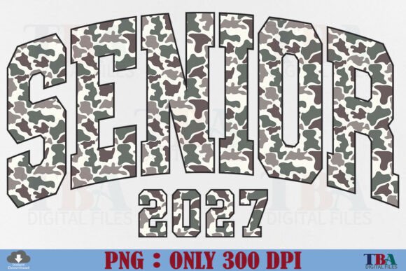 Download Senior Camo PNG, Graduation Senior 2027 - Senior Collection