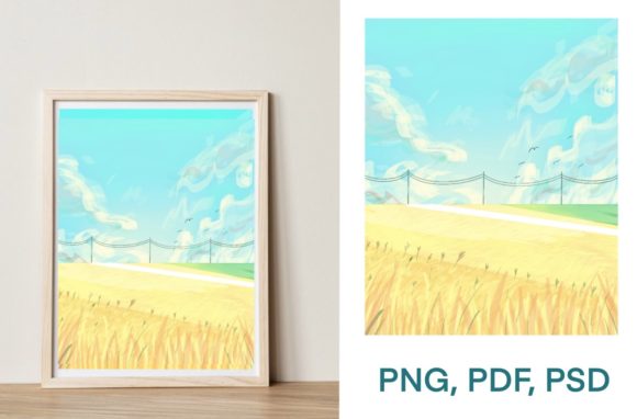 Download Wall Decoration - "Field" - Wall decor Collection
