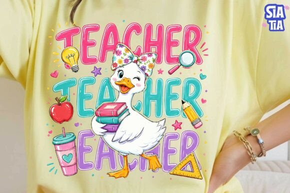 Download Cute Teacher Duck PNG Sublimation Design - Png sublimation design Collection