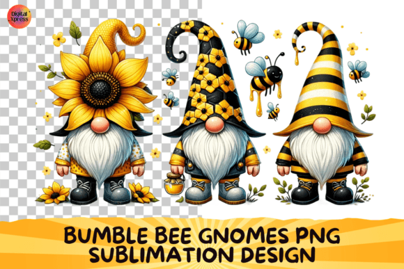 Download Bumble Bee Gnomes Png Sublimation Design - Png sublimation design Collection