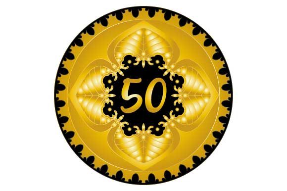 Download 50th Birthday Anniversary Mandala Design - Premium Resources