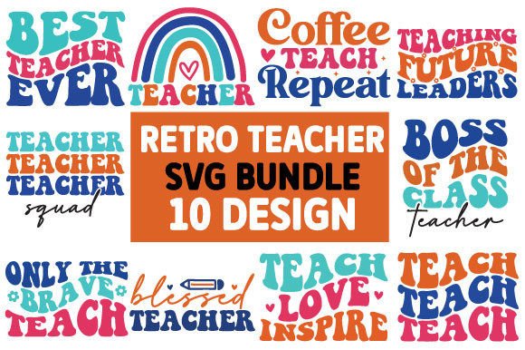 Download Retro Teacher SVG Bundle - Retro Collection