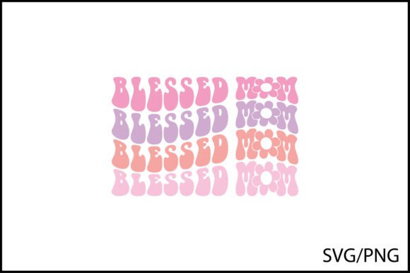 Download Blessed Mom Retro T-shirt Design - Retro Collection