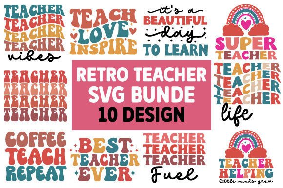 Download Retro Teacher Svg Bundle - Retro Collection