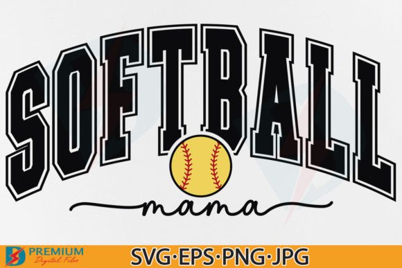 Download Softball Mama SVG, Retro Varsity Mom PNG - Retro Collection