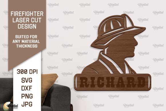Download Firefighter Wooden Wall Decor Laser Cut - Wall decor Collection