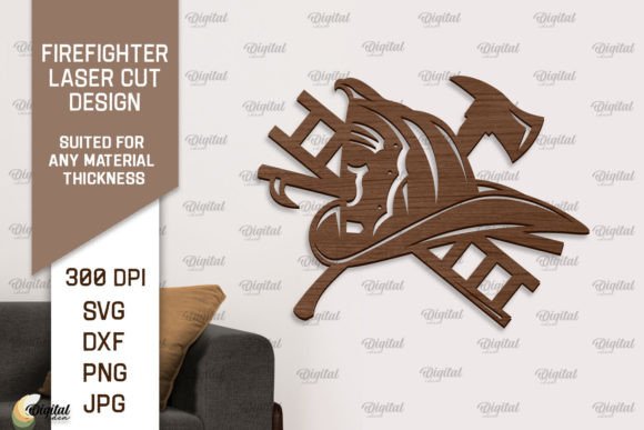 Download Firefighter Wooden Wall Decor Laser Cut - Wall decor Collection