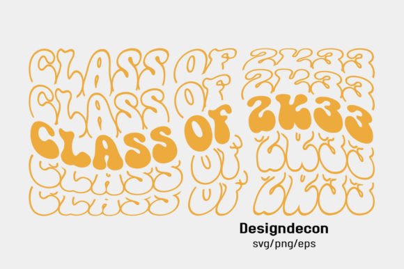 Download Class of 2033 Retro Wavy Mirrored Svg - Retro Collection