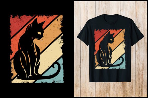 Download Cat Retro Vintage T-Shirt Design - Retro Collection