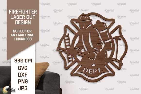 Download Firefighter Wooden Wall Decor Laser Cut - Wall decor Collection