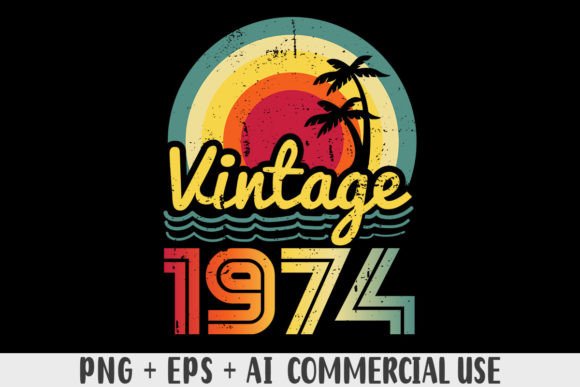 Download Vintage 1974 PNG Sublimation Design - Png sublimation design Collection