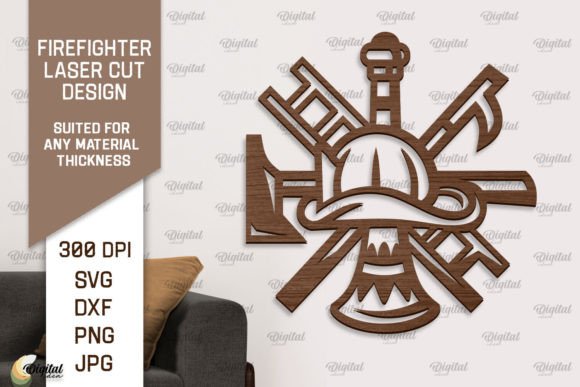 Download Firefighter Wooden Wall Decor Laser Cut - Wall decor Collection