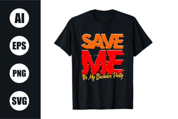 Download Bachelor Party Retro Wavy T Shirt Design - Retro Collection