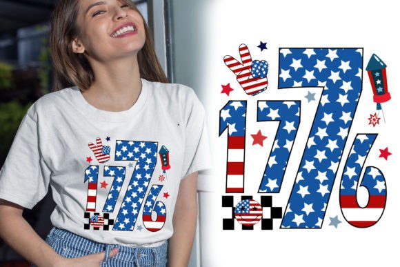 Download 1776 USA Retro Checkered Tshirt Design - Retro Collection
