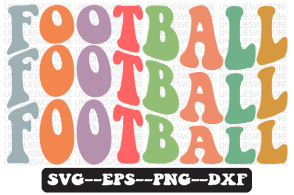 Download Football Wavy Retro Svg Design - Retro Collection