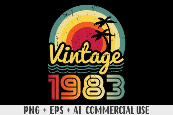 Download Vintage 1983 PNG Sublimation Design - Png sublimation design Collection