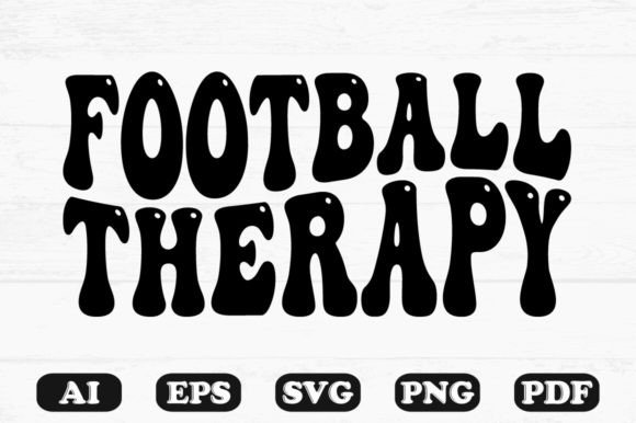 Download Football Therapy, Retro Wavy Svg T-shir - Retro Collection
