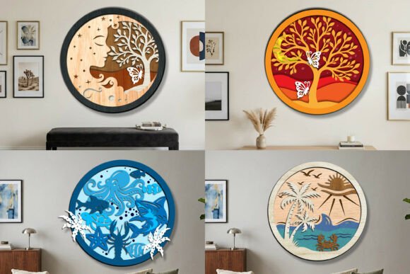 Download Laser Cut 3D Wall Decor SVG Bundle - Wall decor Collection