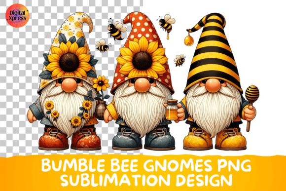 Download Bumble Bee Gnomes Png Sublimation Design - Png sublimation design Collection